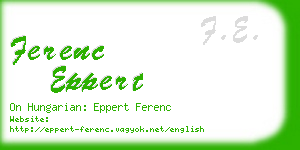 ferenc eppert business card
